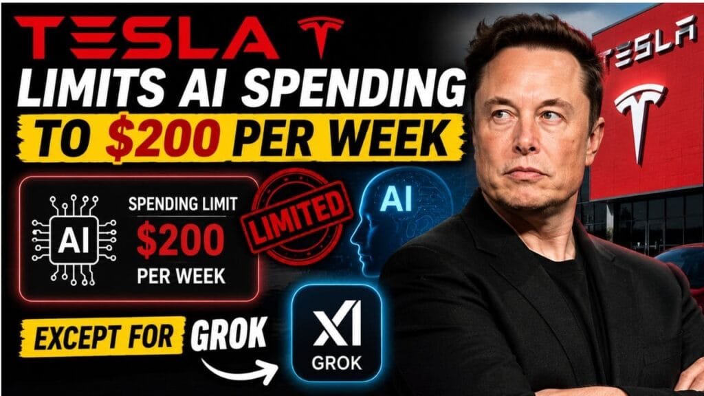 Tesla Limits Employee AI Spending to $200 Per Week, Except for Grok